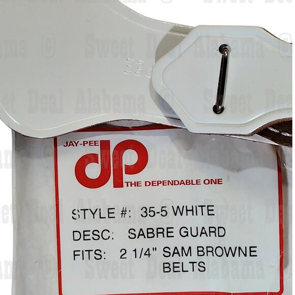 Jay-Pee Sabre Guard, White, Style #35-5, Fits 2-1/4" Sam Browne Belts, Accessory - Picture 2 of 4